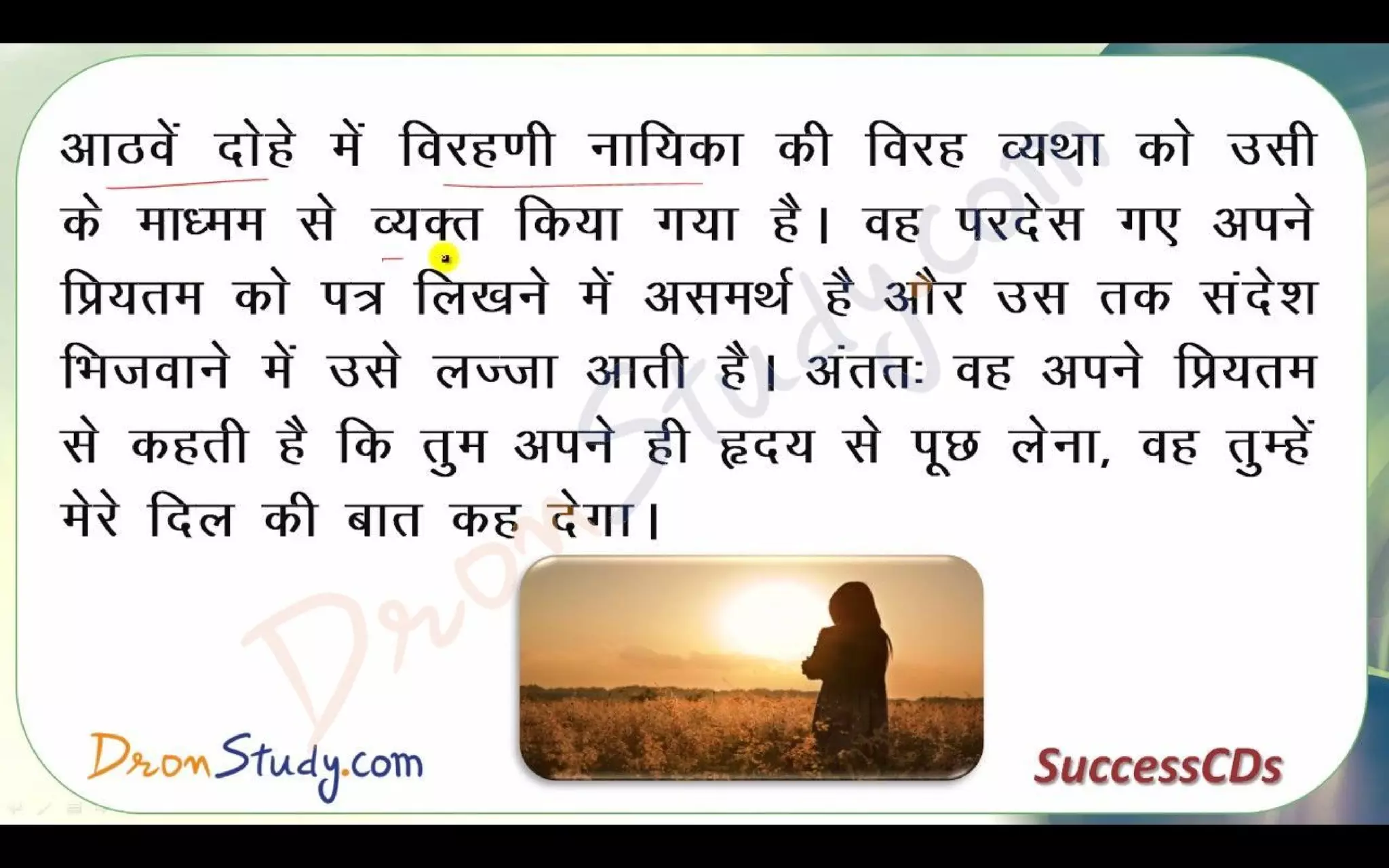 Bihari Ke Dohe Class 10 X Hindi CBSE Revision Notes