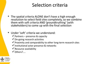Site selection in the dairy value chain in Bihar state, India