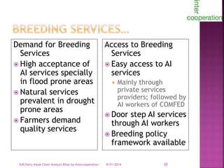 Smallholder dairy value chain in Bihar situation analysis
