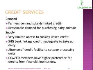 Smallholder dairy value chain in Bihar situation analysis