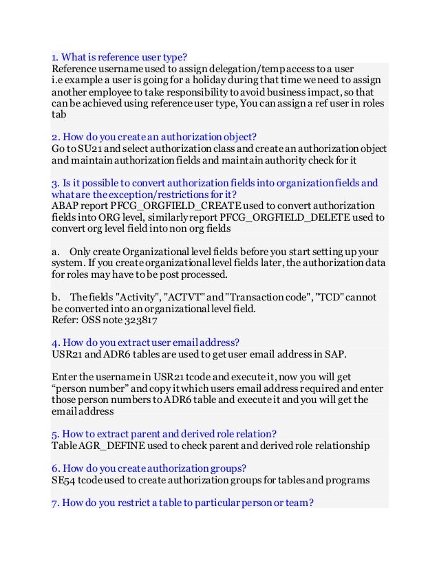 sap security interview questions security interview questions