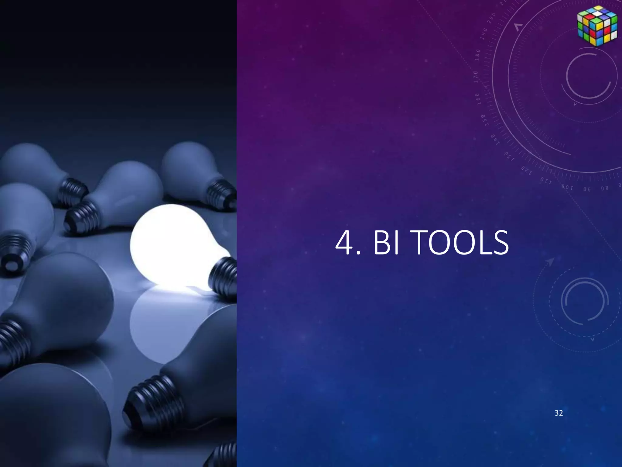 32
4. BI TOOLS
 