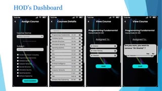 HOD’s Dashboard
 