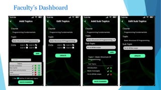 Faculty’s Dashboard
 