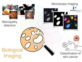 Biological
Imaging
1
2
3
4 5
6
7
Microscopy imaging
Retinopathy
detection
Classiﬁcation of
skin cancer
 