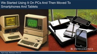 We Started Using It On PCs And Then Moved To
Smartphones And Tablets
Right Image: Blakespot, Flickr CC
 