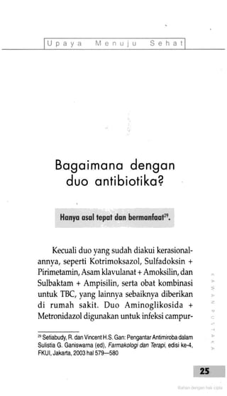 Bijak Memanfaatkan Antibiotik