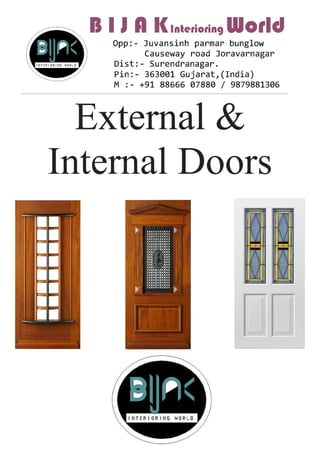 External &
Internal Doors
 