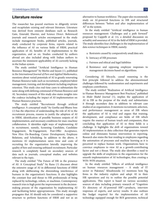 Coalesce of artificial intelligence and human resource management: a ...