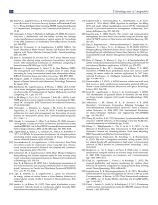 52 T. Kiruthiga and A. Vaniprabha
[4] Ramesh, G., Logeshwaran, J., & Aravindarajan, V (2022). The Perfor-
mance Evolution ...