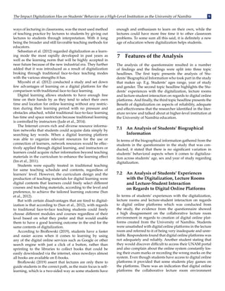 The Impact Digitalization Has on Students’ Behavior on a High-Level ...