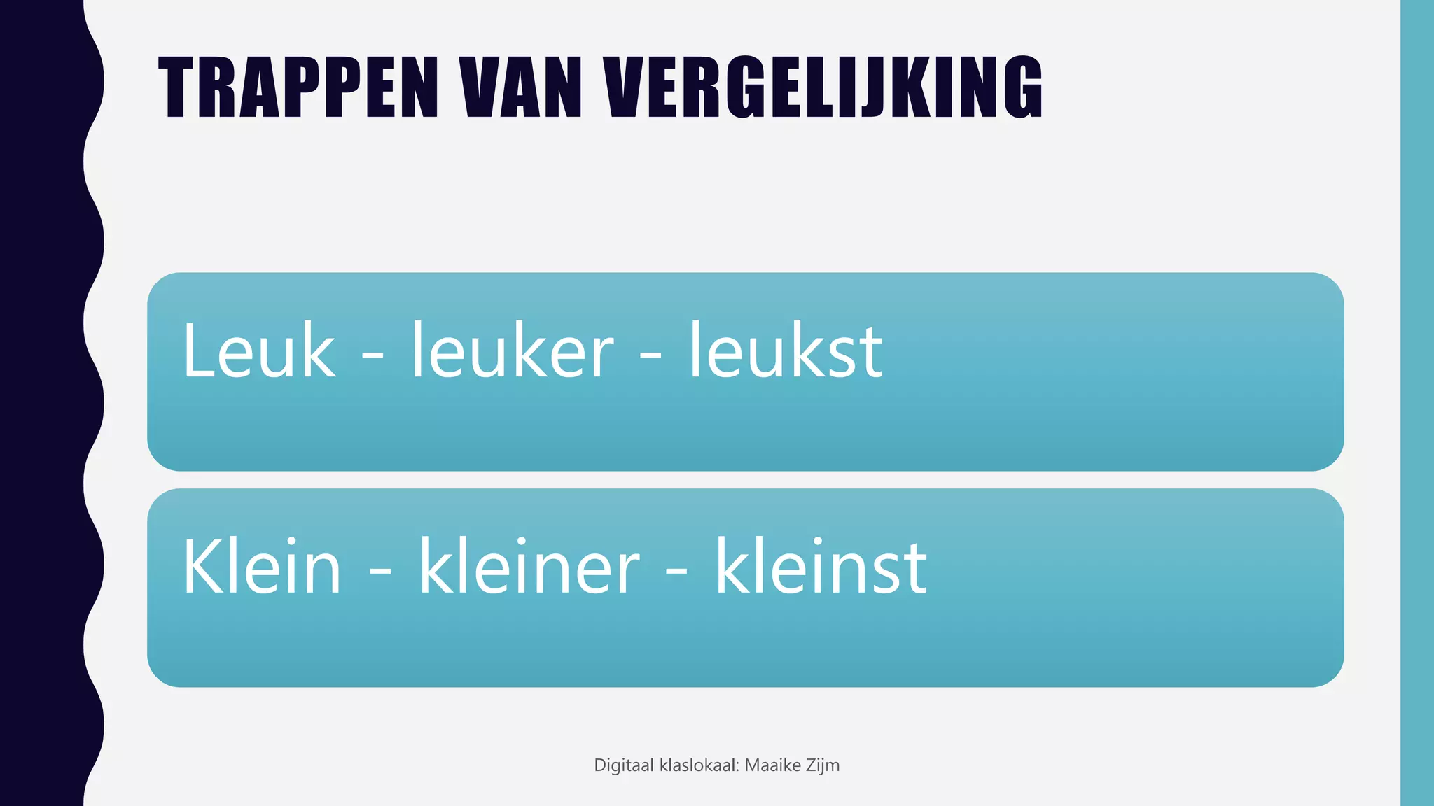 Wat is een bijvoeglijk naamwoord pptx