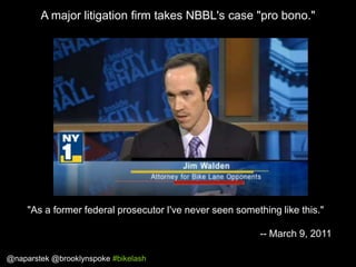 A major litigation firm takes NBBL's case "pro bono."

"As a former federal prosecutor I've never seen something like this...