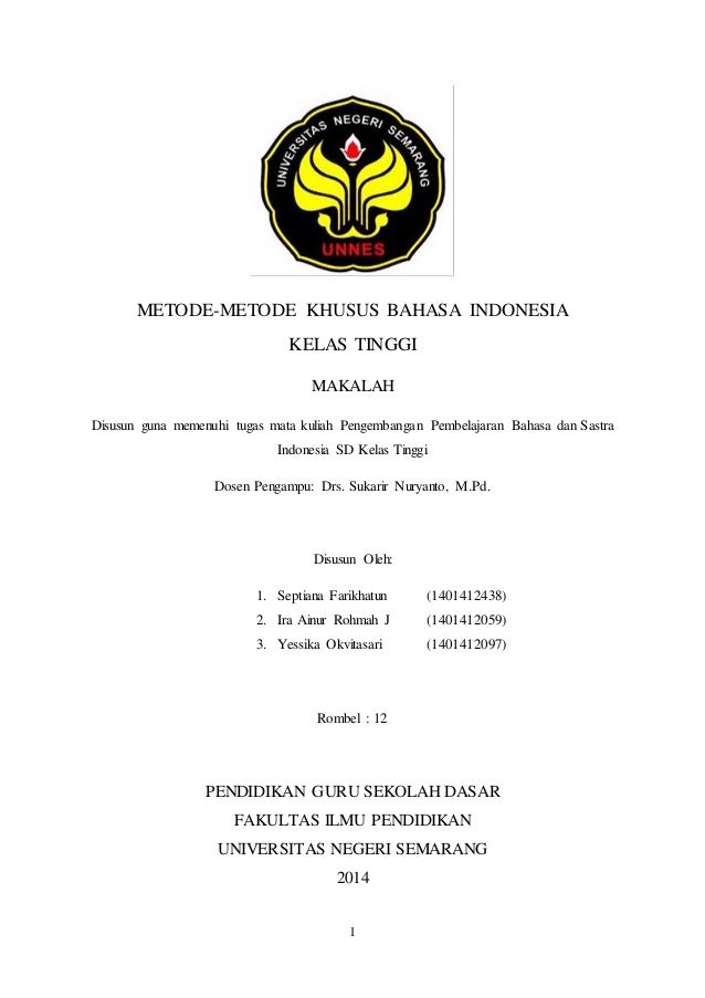 Model Pembelajaran Bahasa Indonesia Di Sd - Seputar Model