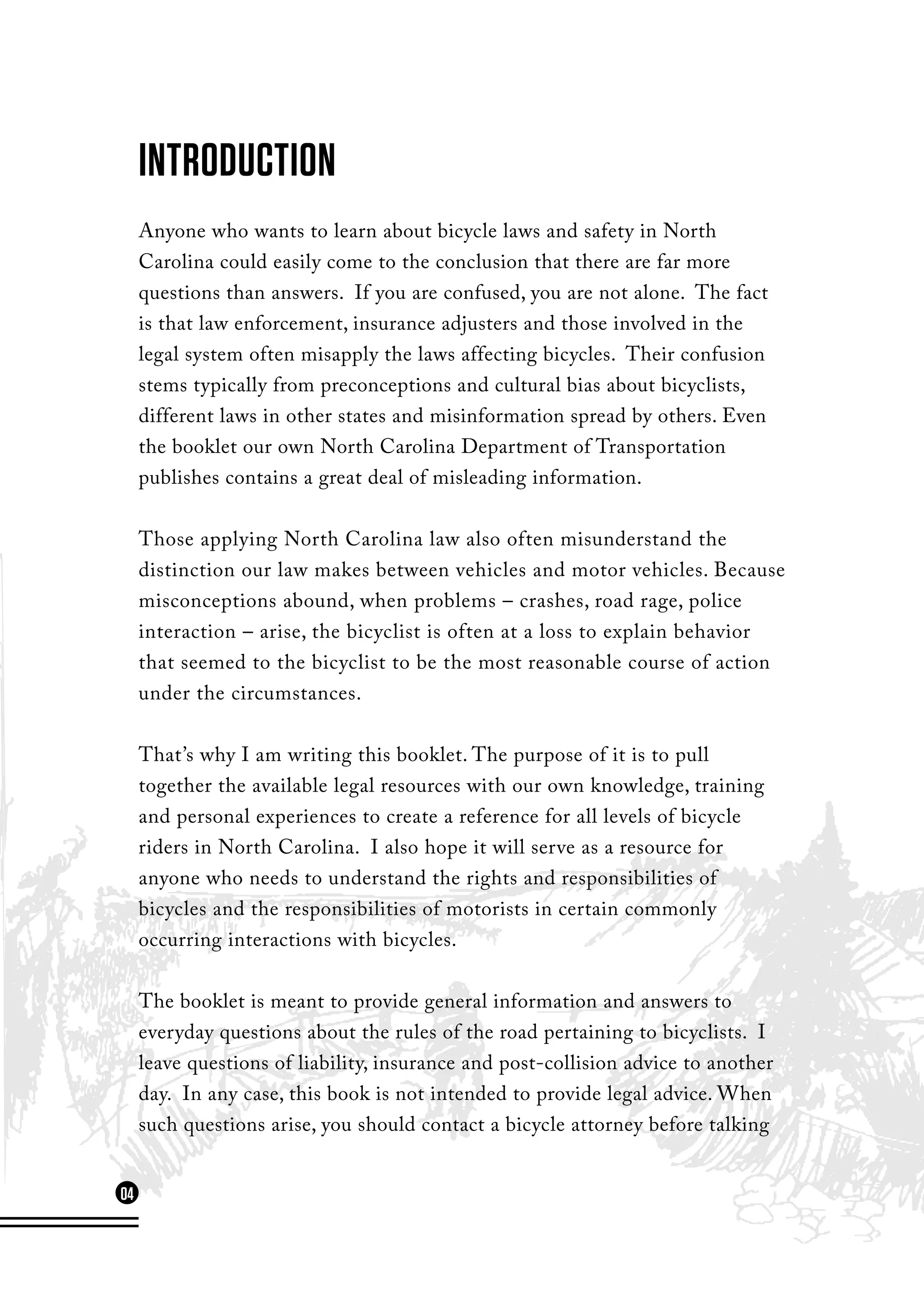 Ride Guide NC North Carolina Bicycle Laws