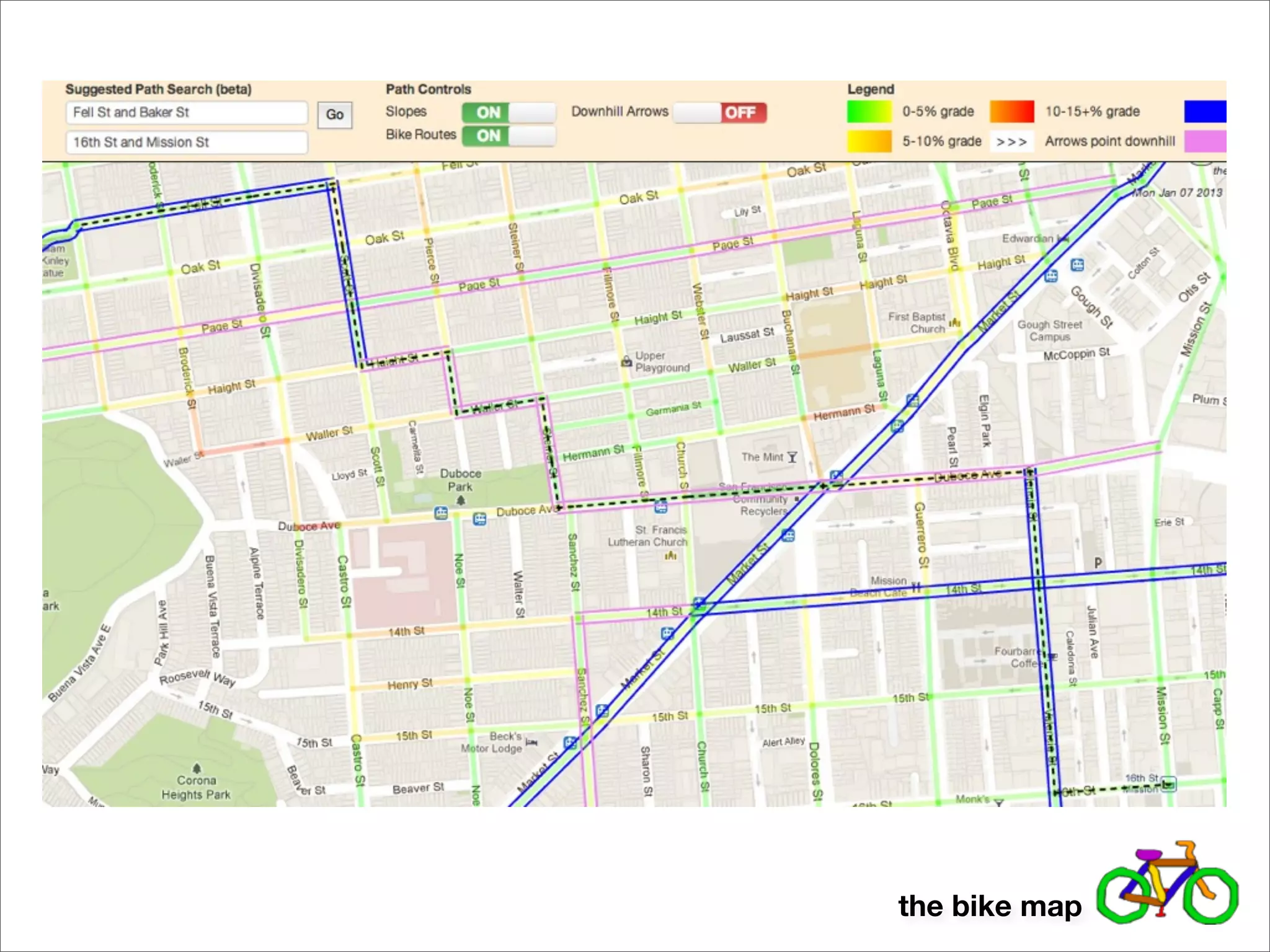 the bike map
 