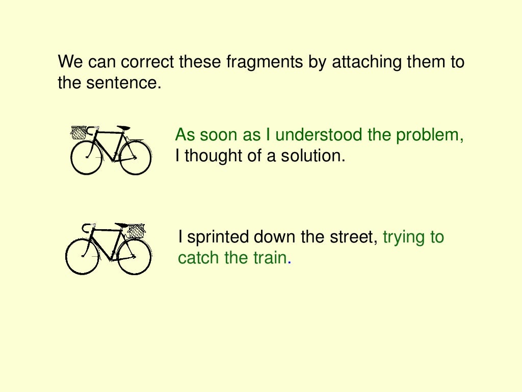 Sentence Bikes Part I