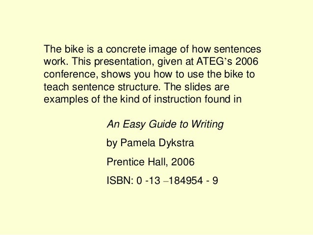 Sentence Bikes Part I