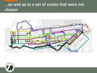 …as well as to a set of routes that were not
chosen
 