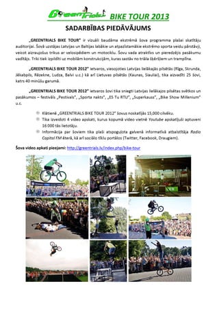 "Greentrials bike tour"