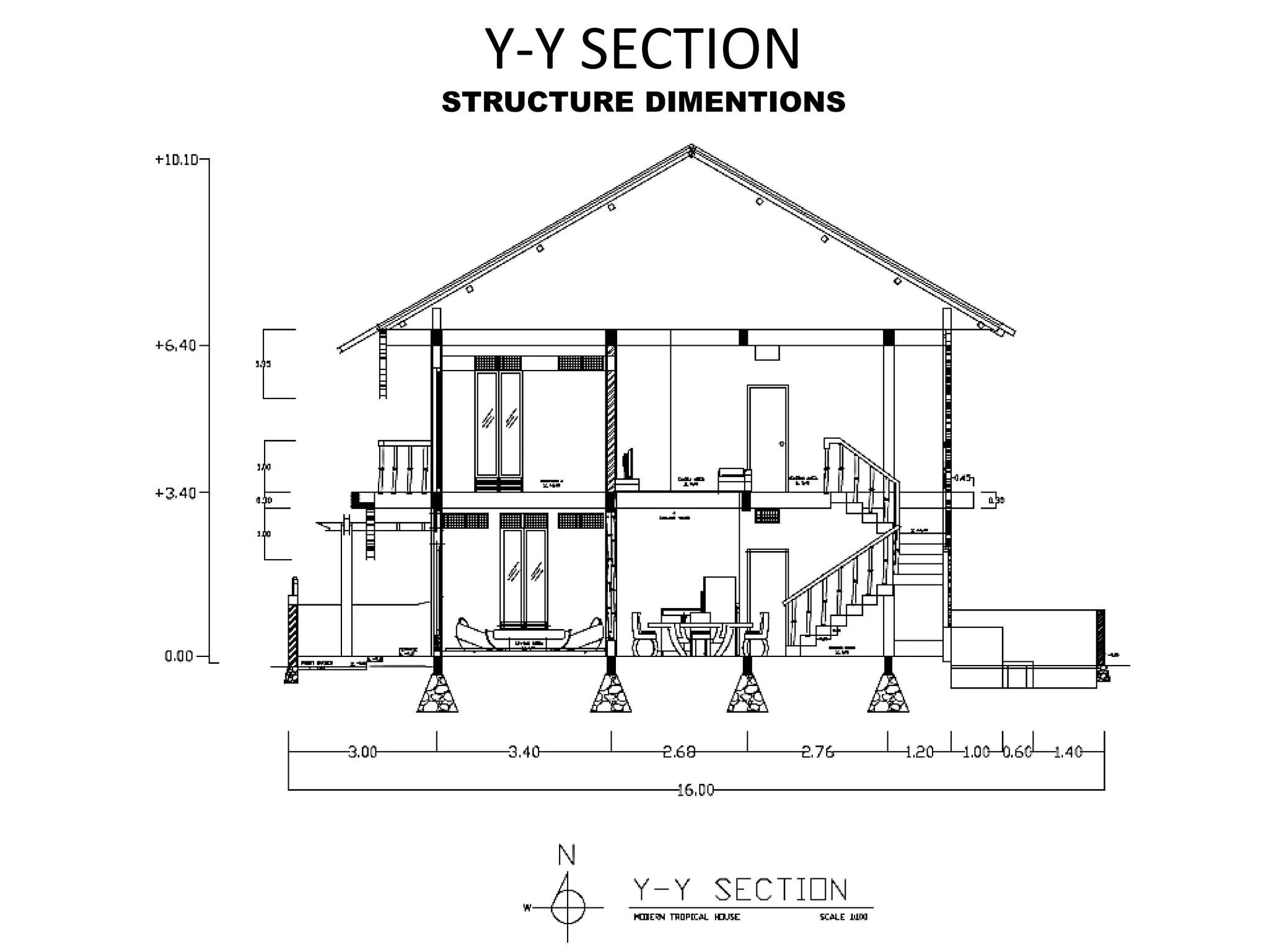 Y-Y SECTION
STRUCTURE DIMENTIONS
 