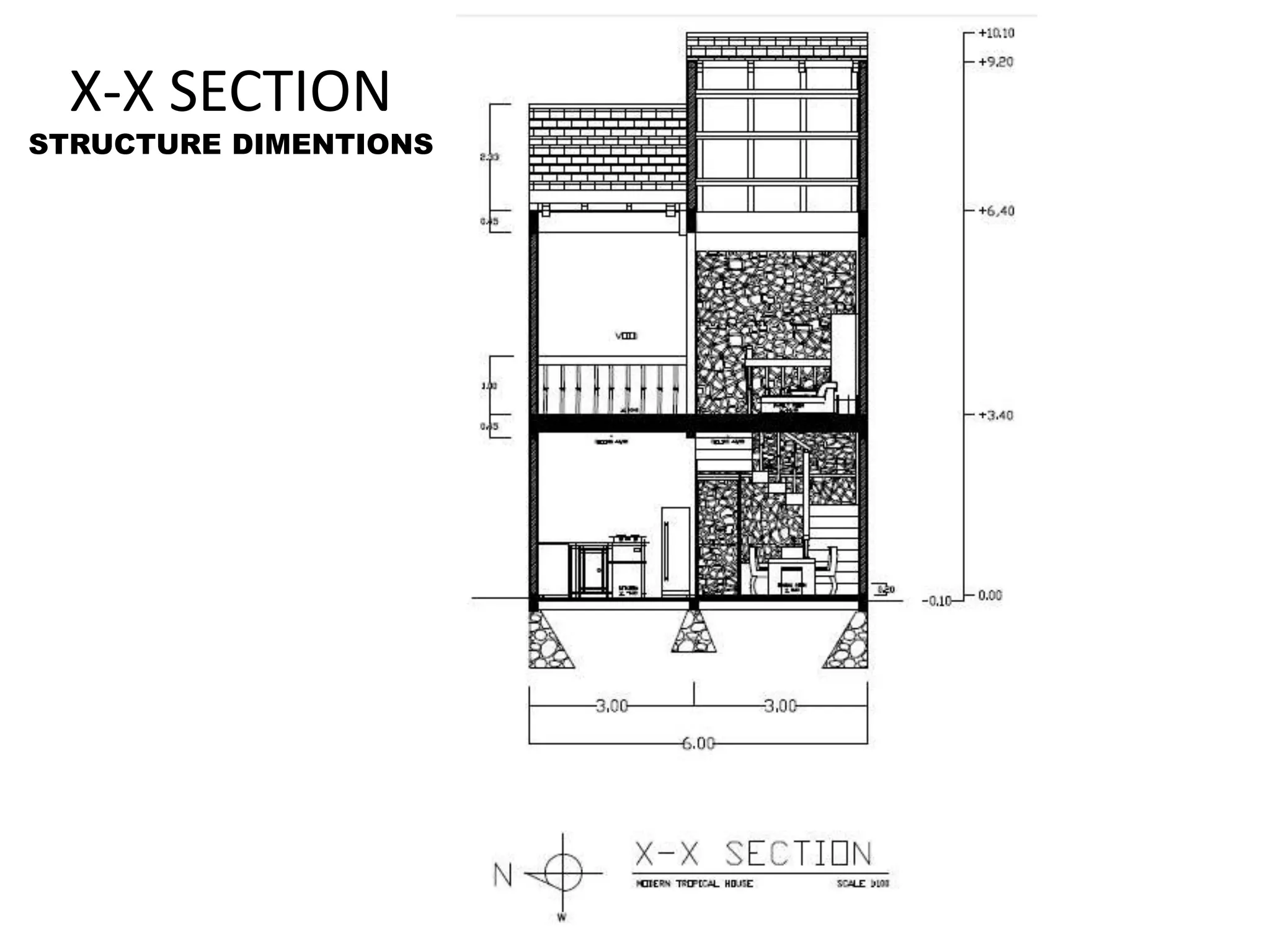 X-X SECTION
STRUCTURE DIMENTIONS
 