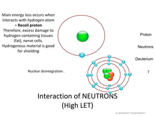 Proton Let Effect Bikramjit radiation physics (lecture2) | PPT