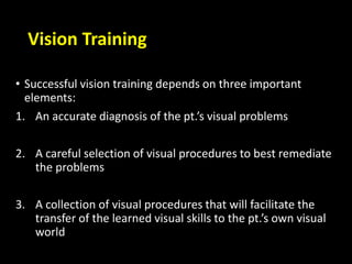 Training Vision System Vision Training/ Vision Therapy (Active/ Passive Vision Therapy ...