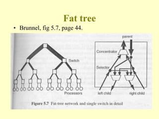 Fat tree
• Brunnel, fig 5.7, page 44.
 