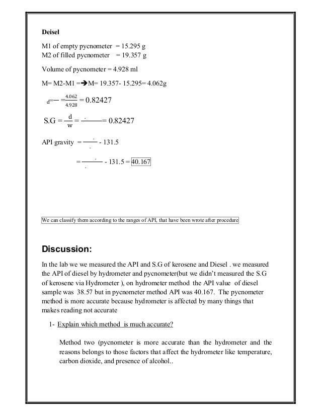 How to measure density, specific gravity and API gravity?