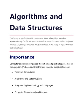 Algorithms and Data Structures~hmftj | PDF