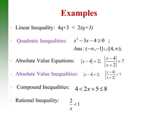 4q Example Equations Complex Numbers Quadratic Expressions Inequalities Absolute ...