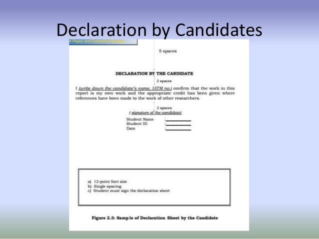 Write a declaration