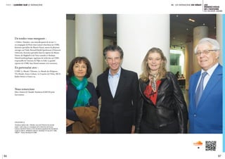 86 87
Les
Rendez-vous
de l’histoire
du monde arabe
iII. un patrimoine en débatpartie 1 lumière sur le patrimoine
légendes //
c. Soirée inaugurale de la cinquième édition « Les Rendez-vous de l’Histoire
du monde arabe » , qui a pour thème « Le corps ». La table ronde inaugurale
aborde « L’art et la manière de croquer le corps » avec avec Zeina Abirached,
Nadia Khiari et Plantu. Le débat est animé par Emmanuel Laurentin.
11 avril 2019. IMA.
d. « Les Arabes au XIXème siècle : une invention française ? », intervenants :
Henry Laurens et Jean-Noël Jeanneney.
Crédit : Thierry Rambaud © IMA
Un rendez-vous marquant :
« Chiites / Sunnites : une nouvelle guerre de 30 ans ? »
en compagnie de Pierre-Jean Luizart (chercheur au CNRS,
historien spécialiste du Moyen-Orient, auteur de plusieurs
ouvrages sur l’Irak), Bernard Haykel (professeur à Princeton
University, historien spécialisé dans les régions du Moyen-
Orient, du Maghreb et de l’Asie centrale) et Hosham
Dawod (anthropologue, ingénieur de recherche au CNRS,
responsable de l’antenne de l’Ifpo en Irak). La grande
reporter de L’Obs, Sara Daniel animait cette rencontre.
En partenariat avec :
L’OBS, Le Monde, l’Histoire, Le Monde des Religions,
TV5 Monde, France Culture, Le Courrier de l’Atlas, MCD,
Radio Orient et France 24.
Nous remercions
Elior, Emirat de Charjah, Fondation KAIICID pour
leur soutien.
légende //
Troisième édition des « Rendez-vous de l’Histoire du monde
arabe ». Jack Lang, en compagnie de la directrice de France
Culture, Sandrine Treiner, et du Secrétaire perpétuel de l’Académie
royale du Maroc, Abdeljalil Lahjomri. Vendredi 19 mai 2017, IMA.
CRÉDIT : Thierry Rambaud © IMA
 