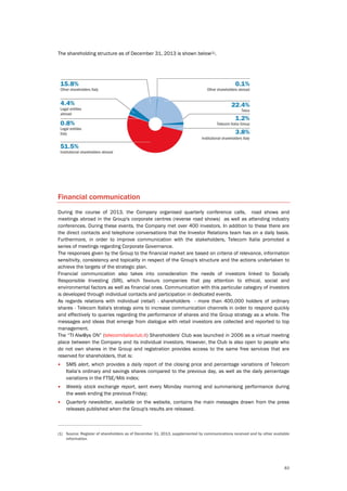 Telecom Italia - Sustainability Report 2013