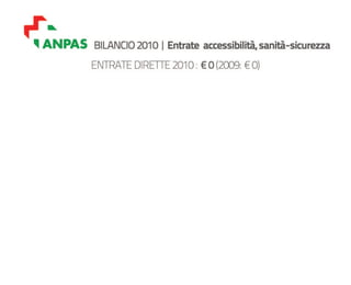 Bilancio ANPAS: consuntivo 2010, preventivo 2011