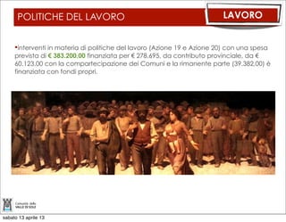 BIKE SHARING                                  MOBILITA’


     Progettazione preliminare di un’ipotesi di
     bike sharing nei pressi della Comunità in
     collaborazione con Trento Rise e
     valorizzando i professionisti della Bike
     presenti sul territorio.

     Valutazioni circa ulteriori iniziative nel
     campo della mobilità sostenibile con
     soluzione di continuità rispetto ai progetti
     già avviati.




sabato 13 aprile 13
 