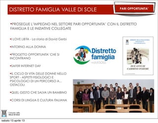 LA DIMENSIONE EUROPEA                                           CULTURA

                                        ECONOMIA
           IDENTITA’ EUROPEA            INTEGRAZIONE
            PERCORSO GECT               SOSTENIBILITA’
                                        CITTADINANZA’

       L’euroregione è stata istituita nell’anno 2011 sulla base del Regolamento del
       Parlamento Europeo n. 1082 del 5 luglio 2006 come secondo GECT in Italia (il
       primo in Austria) e come ventunesimo dell’Unione europea nella consapevolezza
       del processo di integrazione europea ma già nel 2009




sabato 13 aprile 13
 