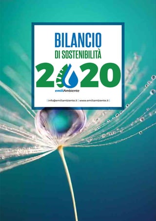 BILANCIO
DISOSTENIBILITÀ
2020
emiliAmbiente
| info@emiliambiente.it | www.emiliambiente.it |
emiliAmbiente
 