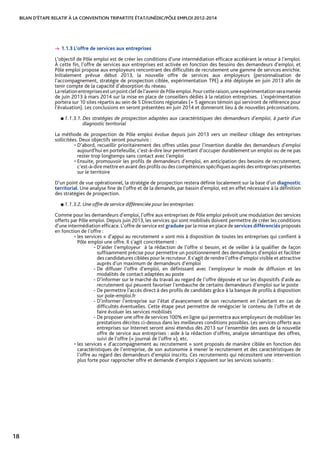 BILAN D’ÉTAPE RELATIF À LA CONVENTION TRIPARTITE ÉTAT/UNÉDIC/PÔLE EMPLOI 2012-2014
18
→ 1.1.3 L’offre de services aux entr...