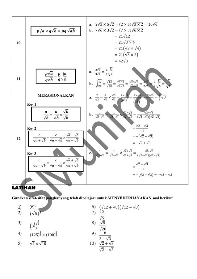 MATERI SMP BILANGAN BERPANGKAT