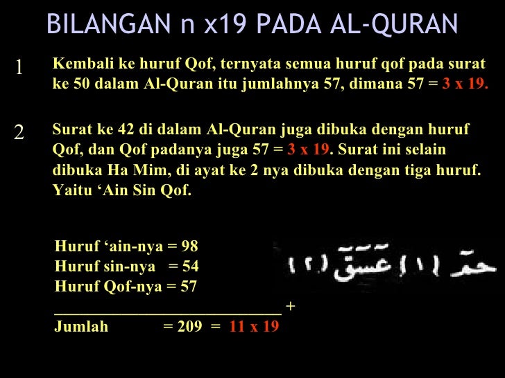 Bilangan n x 19 & al qur'an