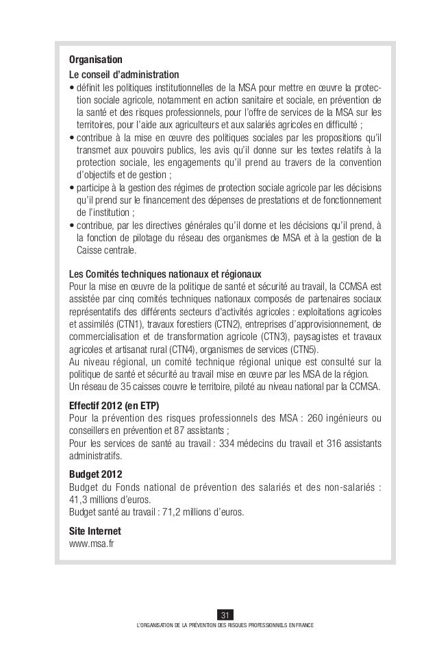 Bilan rapport conditions de travail 2012