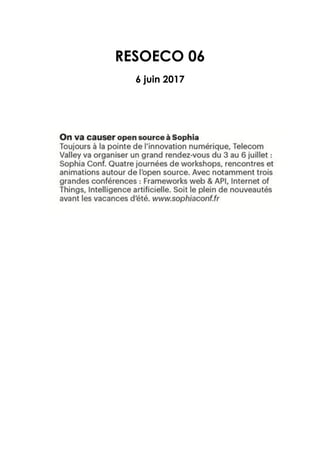 RESOECO 06
6 juin 2017
 