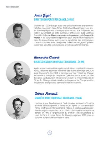 Alexandre Riaux BILAN TICKET FOR CHANGE 2015 | PDF