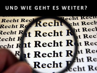 U N D W I E G E H T E S W E I T E R ?
 