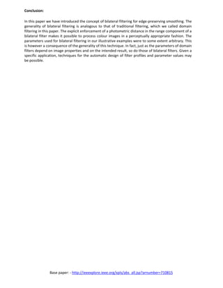 Bilateral filtering for gray and color images | PDF