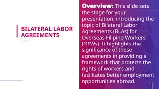 Bilateral Labor Agreements for Overseas Filipino Workers (.pptx