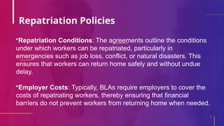 Repatriation Contract Bilateral Labor Agreements for Overseas Filipino Workers (.pptx