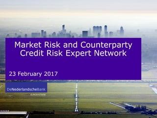 Market Risk and Counterparty
Credit Risk Expert Network
23 February 2017
 